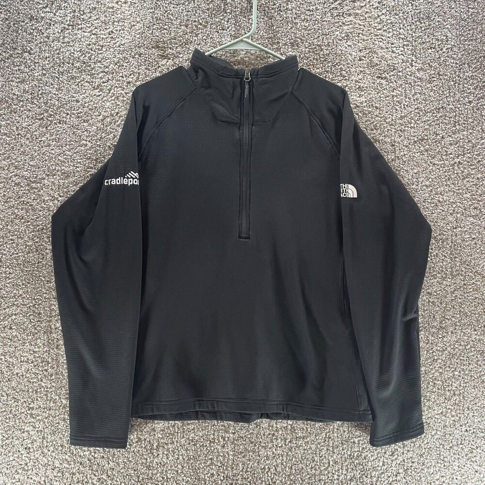 The North Face Sweatshirt Mens Large Black‎ Half Zip Pullover Long Sleeve Casual
